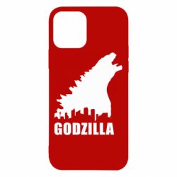Чехол для iPhone 12 Godzilla and city - PrintSalon