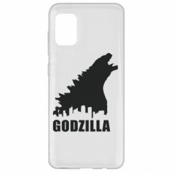 Чехол для Samsung A31 Godzilla and city - PrintSalon