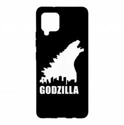 Чехол для Samsung A42 5G Godzilla and city - PrintSalon