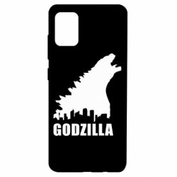 Чехол для Samsung A51 Godzilla and city - PrintSalon