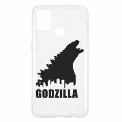 Чехол для Samsung M31 Godzilla and city - PrintSalon