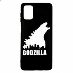 Чохол для Samsung M51 Godzilla and city-PrintSalon Чохол для Samsung M51 Godzilla and city