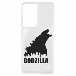 Чехол для Samsung S21 Ultra Godzilla and city - PrintSalon