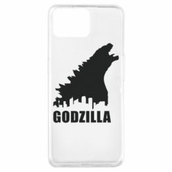Чехол для Oppo A73 Godzilla and city - PrintSalon