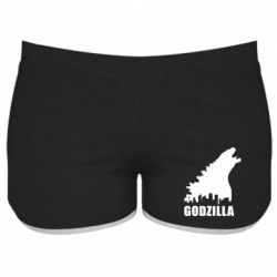 Женские шорты Godzilla and city - PrintSalon