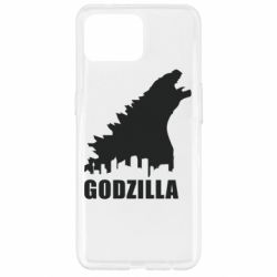Чехол для Oppo Reno 4 Lite Godzilla and city - PrintSalon
