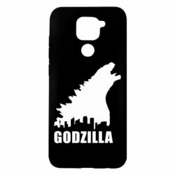 Чехол для Xiaomi Redmi Note 9/Redmi 10X Godzilla and city - PrintSalon