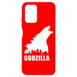 Чехол для Xiaomi Redmi Note 10 Godzilla and city - PrintSalon