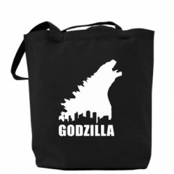Эко-сумка Godzilla and city - PrintSalon