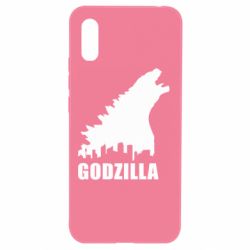 Чехол для Xiaomi Redmi 9a Godzilla and city - PrintSalon