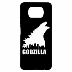 Чехол для Xiaomi Poco X3 Godzilla and city - PrintSalon