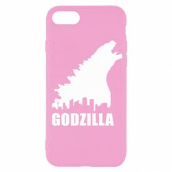 Чехол для iPhone SE 2022 Godzilla and city - PrintSalon