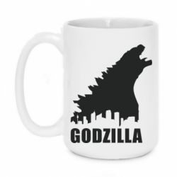 Чашка 420ml Godzilla and city - PrintSalon