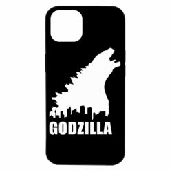 Чехол для iPhone 14 Godzilla and city - PrintSalon