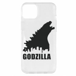 Чехол для iPhone 14 Plus Godzilla and city - PrintSalon