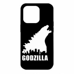 Чехол для iPhone 14 Pro Godzilla and city - PrintSalon