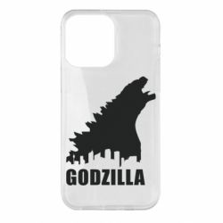 Чехол для iPhone 14 Pro Max Godzilla and city - PrintSalon