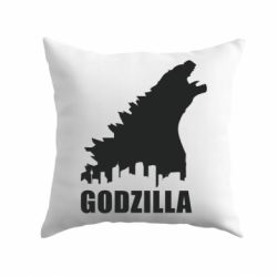 Подушка Godzilla and city-PrintSalon Подушка Godzilla and city