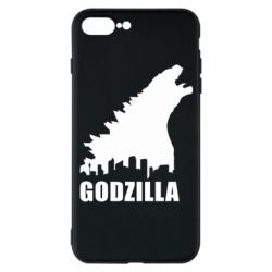 Чехол для iPhone 7 Plus Godzilla and city - PrintSalon