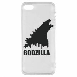 Чехол для iPhone5/5S/SE Godzilla and city - PrintSalon