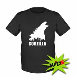 Детская футболка Godzilla and city - PrintSalon