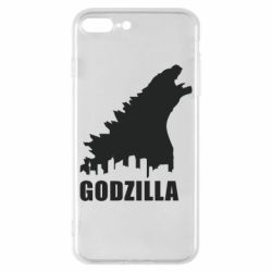 Чехол для iPhone 8 Plus Godzilla and city - PrintSalon
