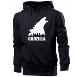 Мужское худи Godzilla and city - PrintSalon