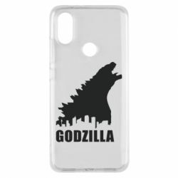 Чехол для Xiaomi Mi A2 Godzilla and city - PrintSalon