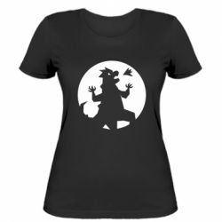 Женская футболка Godzilla and moon - PrintSalon