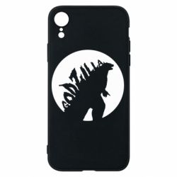 Чехол для iPhone XR Godzilla and moon - PrintSalon