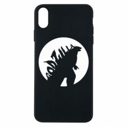 Чехол для iPhone Xs Max Godzilla and moon - PrintSalon