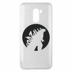 Чехол для Xiaomi Pocophone F1 Godzilla and moon - PrintSalon