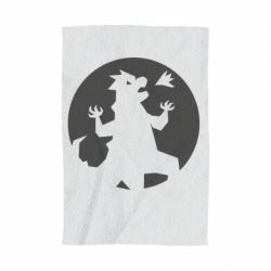 Полотенце с принтом Godzilla and moon - PrintSalon