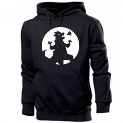 Мужское худи Godzilla and moon - PrintSalon