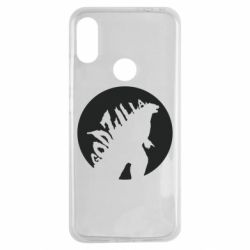 Чехол для Xiaomi Redmi Note 7 Godzilla and moon - PrintSalon