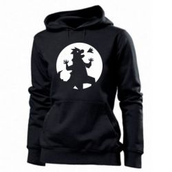 Женское худи Godzilla and moon - PrintSalon