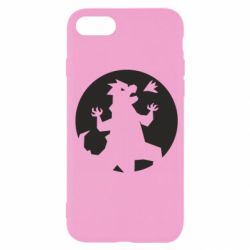 Чехол для iPhone SE 2020 Godzilla and moon - PrintSalon