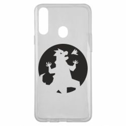 Чехол для Samsung A20s Godzilla and moon - PrintSalon