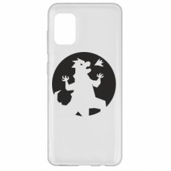 Чехол для Samsung A31 Godzilla and moon - PrintSalon