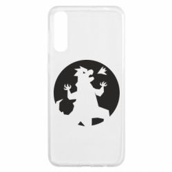 Чехол для Samsung A50 Godzilla and moon - PrintSalon