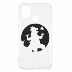 Чехол для Samsung M31 Godzilla and moon - PrintSalon