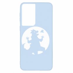 Чехол для Samsung S21 Godzilla and moon - PrintSalon