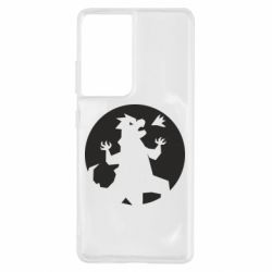 Чехол для Samsung S21 Ultra Godzilla and moon - PrintSalon