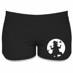Женские шорты Godzilla and moon - PrintSalon