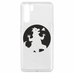 Чехол для Oppo A91/Reno3 Godzilla and moon - PrintSalon