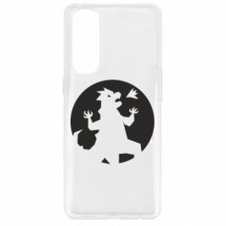 Чехол для Oppo Reno 4 Pro Godzilla and moon - PrintSalon