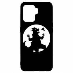 Чехол для Oppo Reno 5 Lite Godzilla and moon - PrintSalon