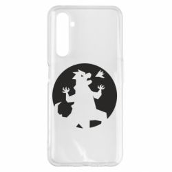 Чехол для Realme 6 Pro Godzilla and moon - PrintSalon