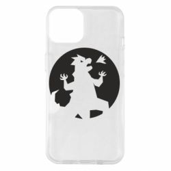 Чехол для iPhone 14 Godzilla and moon - PrintSalon