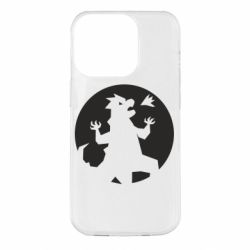 Чехол для iPhone 14 Pro Godzilla and moon - PrintSalon